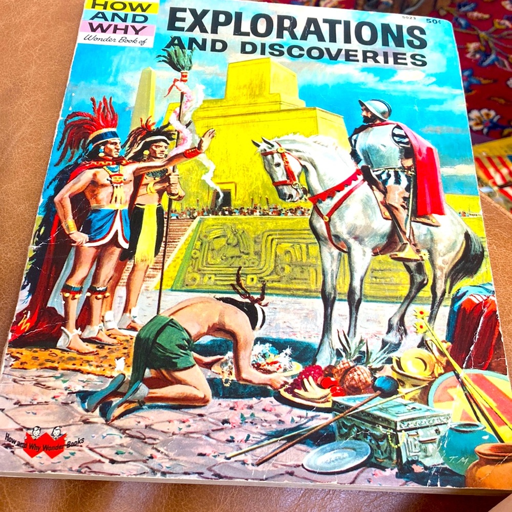 Wonder book vintage 1961 explorations and discoveries Book with pictures